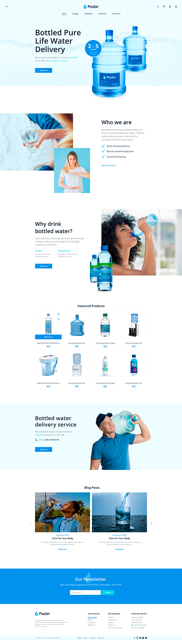 Poolar - Shopify Water Delivery Services Theme